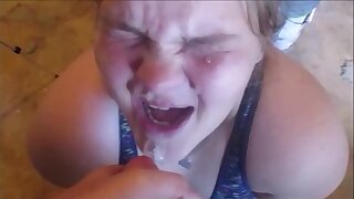 Cum Facials compilation on desperate horny teens telling loads hitting, mouth, up the nose, eyes together with hair