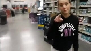 Stranger skirt sucks my dick in Walmart